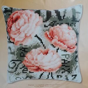 VERVACO Cross Stitch Pillow/Cushion Kit Orange Poppies 16" x 16" T26069